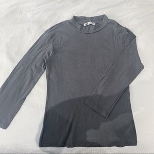 Zara | Grey Mock Neck Shirt